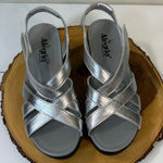 Alegria Myka Silver Flash Comfort Criss Cross Slingback Sandals Size 8 Photo 0