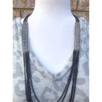 Nordstrom Long Layered Chain and Rhinestone Necklace Photo 1