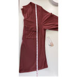 joie de vivre womens NWT Zipper Pocket Sleeve Tab Tunic Top Size S Boho Earthy Red Photo 7