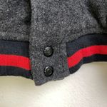 Disney  Store Mickey Varsity Jacket Mens XL Gray Faux Leather Embroider Nice Guy Photo 6