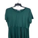 Bearsland Nursing Maternity Breast Feeding Dark Green Short Sleeve XXL Top NWT Photo 1