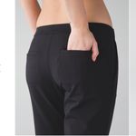 Lululemon Jet Crop Slim Black Athletic Jogger Pants Sz Large Photo 3