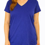 PINK - Victoria's Secret  Royal Blue V-Neck Tee Photo 0