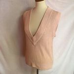Vintage 80s v neck sweater vest Pink Photo 3