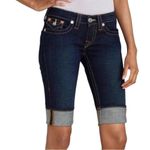 True Religion Sophie denim cuffed Bermuda shorts, size 25 Photo 2