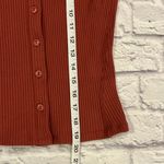 Free People  most wanted cardi top rust red Ribbed Button-Up  shirt NWT S Photo 3