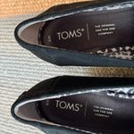 Toms Black High Heel Peep Toe Wedges Sandals Size 8 Photo 7