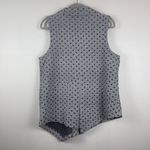 Habitat Zip Vest Women S Black White Geometric Knit Funky Asymmetrical Lagenlook Photo 7