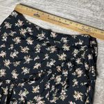 Topshop  Black Floral Ruffled Viscose A-Line Women's Skirt Size 10 EUC Preppy Photo 3