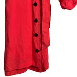 Lulus ‎ Red Long Sleeve Mini Dress XS V-Neck Button Front Bow Cocktail Party Photo 6