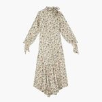 ๐DOEN๐ Alda Dress ~ 100% Silk Ivory Mulberry Vine Floral Print Small S NWT White Photo 8