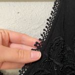 Free People Intimately Black Lace Sleeveless Mini Dress Womens S Slip Beaded Photo 4
