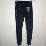 Hudson Jeans NEW Hudson Barbara High Waist Black Denim Distressed Super Skinny Ankle Jeans 24 Photo 7