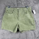 Gap  Shorts Green‎ Corduroy High Rise Womens 6/28 Raw Hem Neutral Festival Casual Photo 1