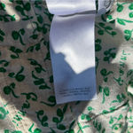 Ganni Green Printed Crepe Wrap Dress Photo 13