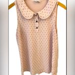 Elle ✅3-for-$12✅  Pastel Dusty Pink Peter Pan Collar Sleeveless Top Pink Large‎ Photo 1
