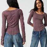 We The Free FREE PEOPLE  fitted top "Stuck On You Cuff" Mauve Size S Photo 1