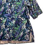 Maggie Barnes Womens Button Up Top Size 20W Abstract Artsy Eclectic Maximalist Blue Photo 4