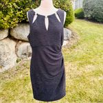 Eliza J  Black Form Fitting Dress with Cut Outs Size 12 Photo 5