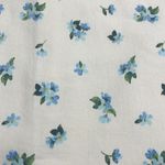 We Wore What Revolve  Ivory Blue Floral Cut Out Belted Mini Denim Skirt Large NWT Photo 4