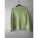 L.L. Bean Women's Chartreuse‎ Lime Green 100% Cotton Sweater Size Large Photo 6