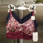 Jessica Simpson ๐๐ 2 Pack Bralettes Floral & Blue Lace Large L NWT Photo 0