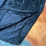 Vanity Fair Vintage  Black Satin Lace Trim slip size L 23” Made USA side slit Photo 3