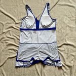 Women’s Blue Floral Swim Dress, One Piece Swimsuit, Plus Size Bathing Suit Photo 6