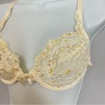 Victoria's Secret Vintage Bra Sequin 36B Lace Cream Retro 90s Lingerie Angelcore Photo 2