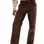 Free People Risk Taker High Rise Straight Leg Corduroy Pants Chocolate Size 31 Photo 0