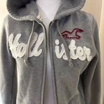 Hollister  Gray Full Zip Ribbed Hoodie Size M Photo 2