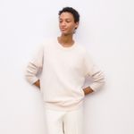 Aritzia Bare Cahsmere Crew Sweater Whisper White Photo 0