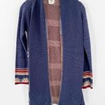 Billabong  Blue Pocket Collared Open Winter Solstice Sweater Size Small FLAWED Photo 2