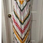 Old Navy  Maternity White Chevron Maxi Dress in M Photo 0