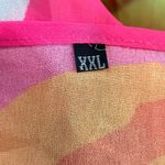 Womens Maxi Dress‎ XXL Bright Pink Floral Tropical Print Long Photo 2