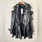 Akira  into the Matrix faux leather long sleeve mini dress black small NWT Photo 6