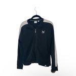 Puma Women’s Black & White Zip-Up Sweatshirt Size S Full Zip Jacket with Pockets Photo 1