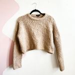 Obey  Women's Cropped Wool Blend Sweater Cozy Streetwear Skater Size Medium Photo 0