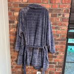 Victoria's Secret Victoria’s Secret womens soft cozy plush striped short robe gray XL/XXL Photo 2