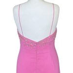 Vintage 90s Y2K Pink Whimsical Beaded Sequin Flower Prom Dress XL Fairycore Glam Photo 9