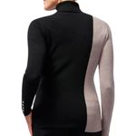 Chico's ECOVERO Neutral Colorblock Turtleneck Sweater Black Tan Size XXL Photo 1