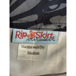 Rip Skirt Hawaii Wrap Gray/Black Floral Size Medium Mini‎ Skirt Beach Vacation Black Photo 3