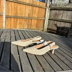 A New Day Women's Milan Slingback Heels -  size 6 cream nwt pearl wedding summer Photo 3