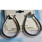 NWT Ear Sense 3/$15 Gold/Silver Tone Latch Back Fashion Modern Casual Earrings Silver Photo 2