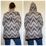 Absolutely Famous  Hooded Cardigan Sweater Purple Hoodie Large Athleisure Photo 3