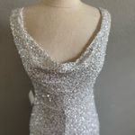 Nichole Lynel All Over Sequin‎ Jumpsuit Size Small NWT White Photo 1