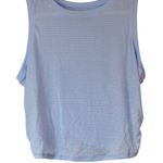 Halara  Women’s Sleeveless Crisscross Back Cropped Tank Top Light Blue XS NWT Photo 0