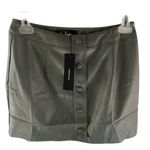 Lulus NWT Gray Most Fab Vegan Leather Mini Skirt Photo 0