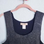 Mara Hoffman Mara Huffman Black Metallic Knit Ribbed Bodycon Dress with Zipper Details Photo 4