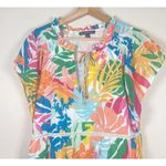 Boston Proper Abstract Forest Tiered Shift Dress Size M Resort Tropical Vacation Photo 2